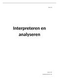 Verslag interpreteren & analyseren. Cijfer: 9