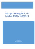 Portage Learning BIOD 171 Module 2 EXAM MODULE 2