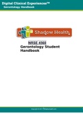 Summary NRSE 4560 Gerontology Student Handbook