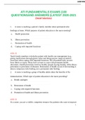 ATI FUNDAMENTALS EXAMS &vert;100 QUESTIONSAND ANSWERS &vert;LATEST 2022 VERIFIED
