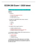 University Of Arizona University Of Arizona - ECON 200 Exam 2 Sample Question n Answers.