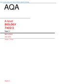  AQA A LEVEL BIOLOGY 7402/2 PAPER 2 MARK SCHEME