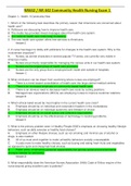 NR442 / NR 442 Community Health Nursing Exam 1 - Latest updated Questions & Answers (all correct).