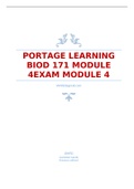 Portage Learning BIOD 171 Module 4 Exam Module 4
