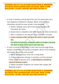 NURSING 402 ATI Test B EXAM QUESTIONS & ANSWERS SATISFACTION GUARANTEED SUCCESS  BEST EXAM SOLUTION  LATEST UPDTED 2021&sol;2022 RATED A&plus;