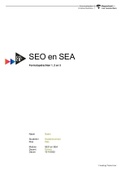 SEO & SEA Formatopdrachten 1, 2 en 3 | CIJFER: 8,4