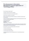Pre-Assessment&colon; Information Management and the Application of Technology &lpar;PIGC&rpar;