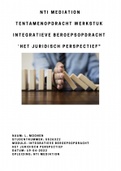 NTI Paper Het Juridisch Perspectief 2022 - Nieuwe lay-out! - Integratieve beroepsopdracht - geslaagd 2022 cijfer 8