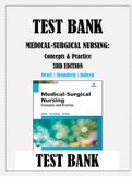 TEST BANK MEDICAL-SURGICAL NURSING- Concepts & Practice 3RD EDITION BY SUSAN DEWIT, STROMBERG, DALLRED ISBN- 978-0323243780