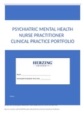 Psychiatric Mental Health Nurse Practitioner Clinical Practice Portfolio.
