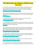 2022 HESI Maternity&sol;Pediatrics &lpar;PEDS&rpar; Exam&comma; Answered