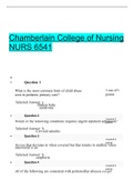 Chamberlain College of Nursing ATI PROCTORED 2022 UPDATED VERSION