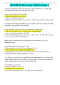 2022 Hesi Pediatrics &lpar;PEDS&rpar; Exam 1&comma; Brand New Q&A With Rationales- deeply explained