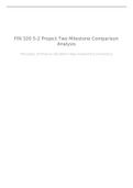 FIN 320 5-2 Project Two Milestone Comparison Analysis