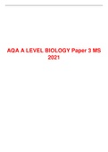 AQA A LEVEL BIOLOGY Paper 3 MS 2021