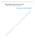 HESI RN MED SURG&sol;ACTUAL EXAM WITH CORRECT SOLUTINS