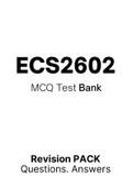 ECS2602 - MCQ Exam PACK (2022) 