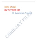 HESI RN OB NEW FILE QUESTIONS AND ANSWERS