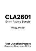 CLA2601 - Exam Revision Questions (2017-2022)