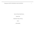 NR103 Week 5 RUA Assignment Safety with Mental Health Patients - SAFETY&period;