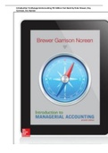 TEST BANK FOR  Introduction To Managerial Accounting 7th Edition Test Bank by Peter Brewer, Ray Garrison, Eric Noreen