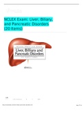 NCLEX Exam: Liver, Biliary, and Pancreatic Disorders (20 Items