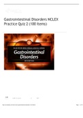 Gastrointestinal Disorders NCLEX Practice Quiz 2 (100 Items)