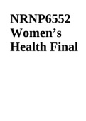 NRNP6552 Women’s Health Midterm Exam Questions | NRNP 6552 Quiz Solution WEEK 5 | NRNP6552 Week 6 Midterm Review 2022 | NRNP6552 Week 8 Quiz 2022 | NRNP6552 Women’s Health Final Exam 2022.