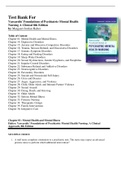 Test Bank Varcarolis' Foundations of Psychiatric-Mental Health Nursing A Clinical 8th Edition by Margaret Jordan Halter Chapter 1-36 Complete Guide A+