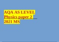 AQA AS LEVEL Physics paper 2 2021 MS