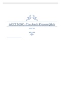 ACCT MISC - The Audit Process Q&A | AUDITING
