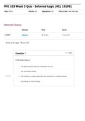 PHI 103 Week 5 Quiz - Informal Logic &lpar;ACL 1919B&rpar;
