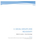 Social groups and religiosity Study Guide Summary