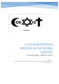 Secularisation & religion in the global context Study Guide Summary 