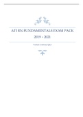 ATI RN FUNDAMENTALS EXAM PACK 2019 – 2021 Verified Combined Q&A