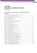 TEST BANK FOR MATERNITY AND PEDIATRIC NURSING 3RD EDITION BY RICCI&comma;KYLE AND CARMAN