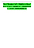 TEST BANK FOR PRINCIPLES OF MACROECONOMICS 7TH EDITION BY GREGORY MANKIW