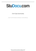 Case summaries for civil procedure 