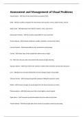 Assessment and Management of Visual Problems