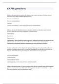 CAPR questions well answered to pass