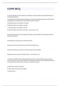 CAPR MCQ questions with complete solutions