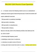 PRAXIS 5205 Practice Exam QUESTIONS AND ANSWERS &lpar;2024&sol;2025&rpar; &lpar;VERIFIED ANSWERS&rpar;