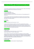 Med-Surg ATI Neurosensory Quiz