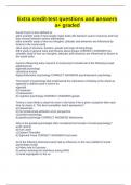 Extra credit-test questions and answers a&plus; graded