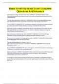 Extra Credit Optional Exam Complete Questions And Answers