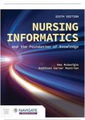 Test Bank For Nursing Informatics and the Foundation of Knowledge 6th Edition by Dee McGonigle&comma; Kathleen Mastrian&vert;&vert;ISBN NO&colon;&vert;&vert;ISBN NO&colon;&vert;&vert;All Chapters&vert;&vert;Complete Guide A&plus;
