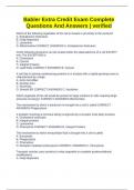 Babler Extra Credit Exam Complete Questions And Answers &vert; verified