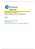 Pearson Edexcel GCSE In Persian &lpar;1PN0&rpar; Paper 1H Listening and understanding in  Persian Mark Scheme &lpar;Results&rpar; Summer 2024