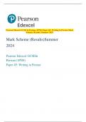 Pearson Edexcel GCSE In Persian &lpar;1PN0&rpar; Paper 4F&colon; Writing in Persian Mark  Scheme &lpar;Results&rpar; Summer 2024