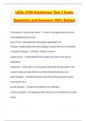LEGL 2700 Hackleman Test 1 Exam Questions and Answers 100&percnt; Solved
